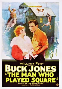 THE MAN WHO PLAYED SQUARE, l-r: Wanda Hawley, Buck Jones on poster art, 1924, TM and Copyright 20th Century Fox Film Corp. All rights reserved./courtesy Everett Collection