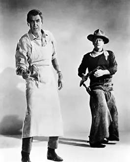 Chaps Prints: THE MAN WHO SHOT LIBERTY VALANCE, James Stewart, John Wayne, 1962
