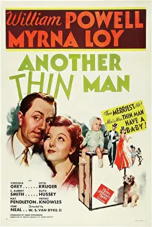 Top Hat Prints: ANOTHER THIN MAN, William Powell, Myrna Loy, William A. Poulsen, Asta, 1939