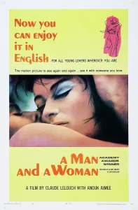February Prints: A MAN AND A WOMAN, US poster, Jean-Louis Trintignant, Anouk Aimee, 1968