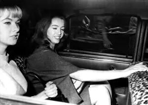 Keeler Prints: Mandy Rice Davies and Christine Keeler leaving Old Bailey after the first day of their trial in the Profumo scandal