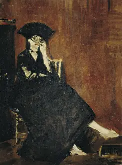 Center Prints: MANET, douard (1832-1883). Berthe Morisot with a fan