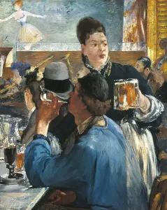 Bars Prints: MANET, douard (1832-1883). Corner of a Caf-Concert