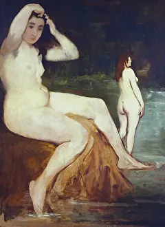 Nudes Prints: MANET, edouard (1832-1883). Bathers on the Seine