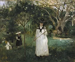 MANET, edouard (1832-1883). The Butterfly Hunt (La Chasse aux papillons). 1874. Impressionism. Oil on canvas. FRANCE. Paris. Musee d'Orsay (Orsay Museum)