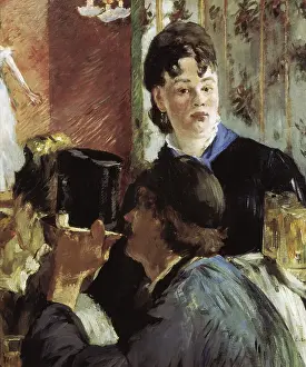 Bars Prints: MANET, edouard (1832-1883). Waitress Serving Beer