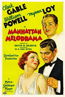 Images Dated 1st October 2009: MANHATTAN MELODRAMA, top: William Powell, bottom from left: Myrna Loy, Clark Gable, 1934