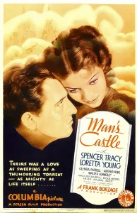Clouds Prints: MAN'S CASTLE, from left: Spencer Tracy, Loretta Young on midget window card, 1933