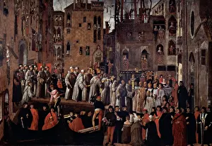 Holy Prints: Mansueti Giovanni, Miracle of the Relic of the Holy Cross in Campo San Lio