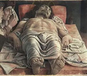 Temperas Prints: MANTEGNA, Andrea (1431-1506). The Lamentation over the Dead Christ