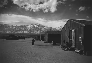 Sierra Nevada Mountains Prints: Manzanar Relocation Center, a World War II internment camp for Japanese Americans
