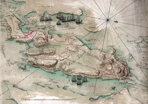 Rhode Island Prints: Map of The Battle of Rhode Island