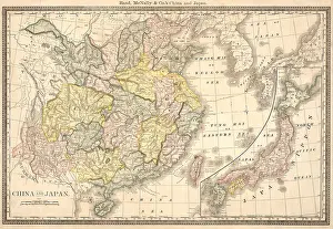 China Prints: Map of eastern China and Japan