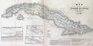 Cuba Prints: Map of the island of Cuba : compiled from the most reliable Spanish authorities. 1855