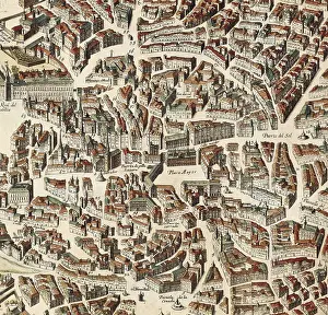 Trent Prints: Map of Madrid by F. de Witt, 1635