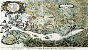 Port Prints: Map of Mahn with the San Felipe castle