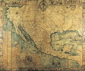 Chart Prints: Map of Nueva Espaa (1767) by Jos Antonio Alzate