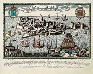 Robust Prints: Map of Saint Malo17th c. Engraving. AISA/Everett Collection (273)**US SALES ONLY**