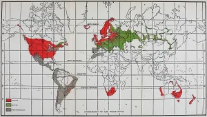 Lcgr1512 Prints: Map showing the Distribution of White Race in 1920
