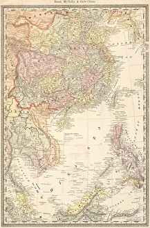 China Prints: Map of South China Sea in 1885