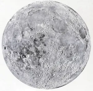 Creation Prints: Map of the surface of Earth's Moon from 1966 remote sensing