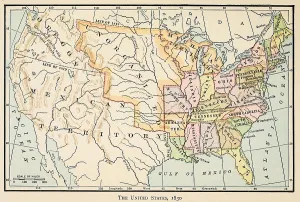 States Prints: Map of the United States in 1830