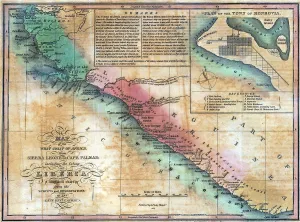 Coasts Prints: Map of the West Coast of Africa from Sierra Leone to Cape Palmas