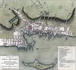 Rhode Island Prints: Maps. A plan of the town of Newport in Rhode Island