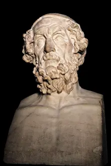 Campanians Prints: Marble portrait bust of Homer. 1st-2nd c