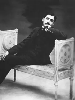Lounging Prints: Marcel Proust, French writer in 1900 near age 30
