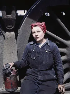 Handkerchief Prints: Marcella Hart mother of three children employed as a wiper at the railroad roundhouse