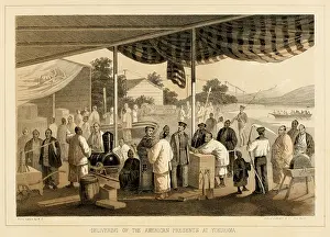 Sailor Prints: On March 13, 1854, American presents were delivered at Yokohama