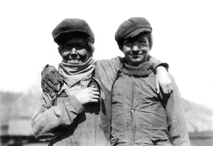 March 19, 1912. Typical breaker boys in the Pennsylvania coal mine regions.. Courtesy: CSU Archives / Everett Collection