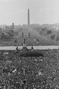 Lcgr1511 Prints: Marchers on the National Mall during the Million Man March