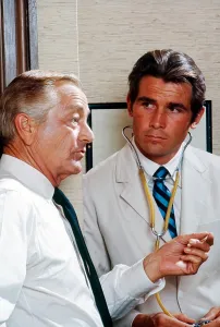 Lab Coat Prints: MARCUS WELBY, M.D. from left: Robert Young, James Brolin, (1969), 1969-76