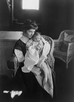 Morality Prints: Margaret Sanger holding her infant son Grant Sanger in 1908