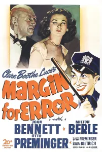 1943 Movies Prints: MARGIN FOR ERROR, US poster, top from left: Otto Preminger