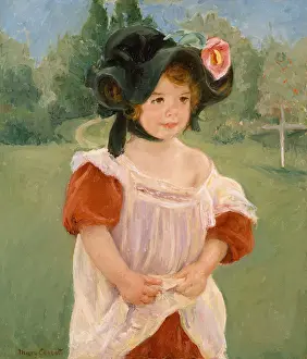 Genre Art Prints: Margot Standing in a Garden, by Mary Cassatt