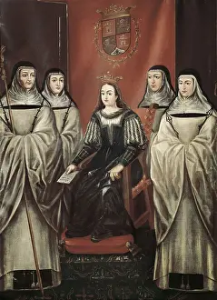Fine Art Prints: MARIA DE MOLINA (1265-1321). Mara de Molina with the nuns of the Convent of the Huelgas Reales