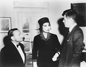 Franz Prints: Marian Anderson and her accompanist Franz Rupp welcomed by President John Kennedy
