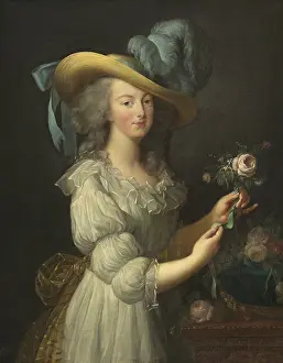 Lcgr1605 Prints: Marie-Antoinette, by Elisabeth-Louise Vigee Le Brun, 1783, French painting, oil on canvas