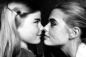 Hemingway Prints: Mariel Hemingway, 14, with her sister Margaux Hemingway in New York