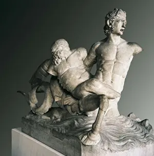 Crome Prints: Marine Centaur and Silenus. 1st-2nd c