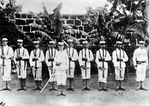 Palm Tree Prints: Marine detatchment that ran up the first American flag in the Philippines during the Spanish-American War