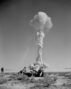 July Prints: US Marines in battle exercises during atomic bomb testing