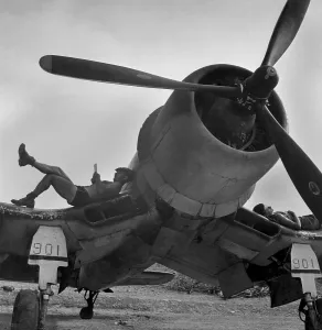 Bougainville Prints: Two Marines on Bougainville relaxing in between strikes against the Japanese