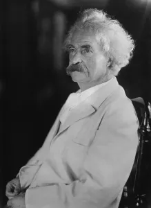 White Suit Prints: Mark Twain (aka Samuel Clemens), c