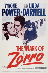 Power Prints: THE MARK OF ZORRO, US poster art