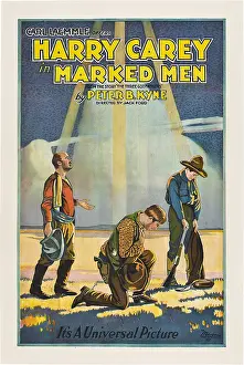 May Prints: MARKED MEN, center: Harry Carey, 1919