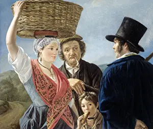 Belgium Prints: Market Gossip, by Jean Henri de Coene